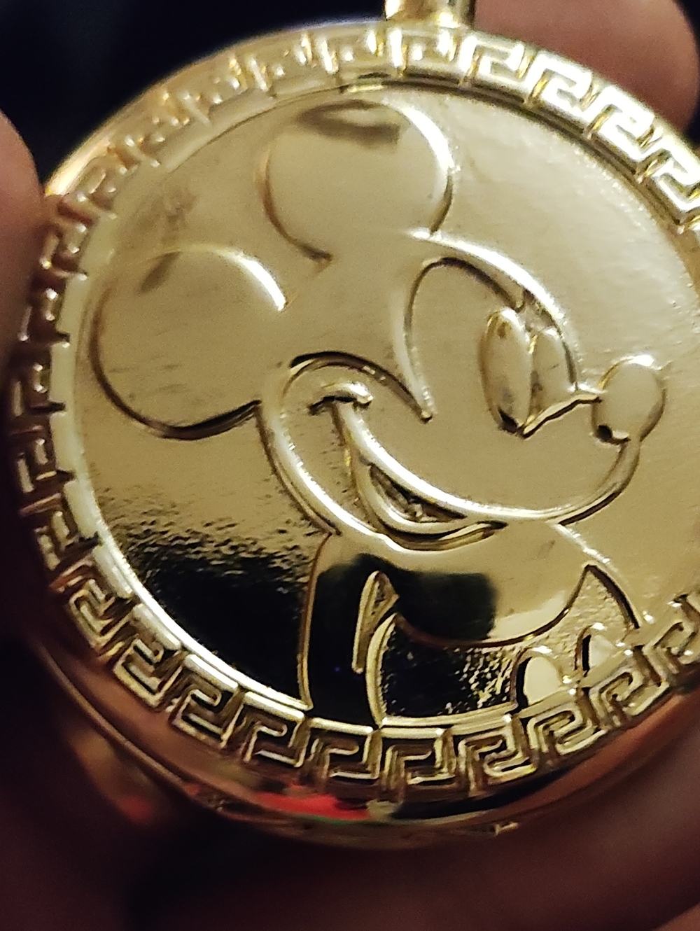 Disney Gold Mickey Mouse Pocket Watch Pendant